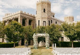 Beautiful castle venue with an outdoor ceremony site