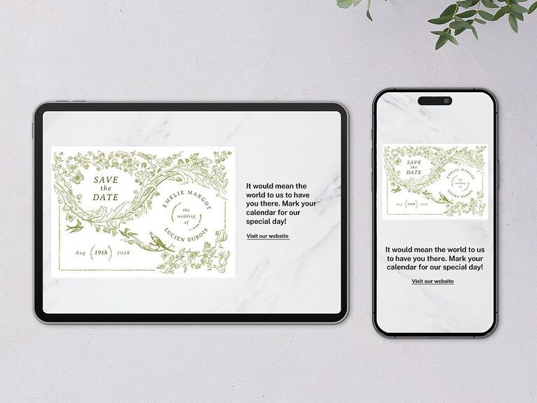 digital save-the-date design from The Knot Invitations