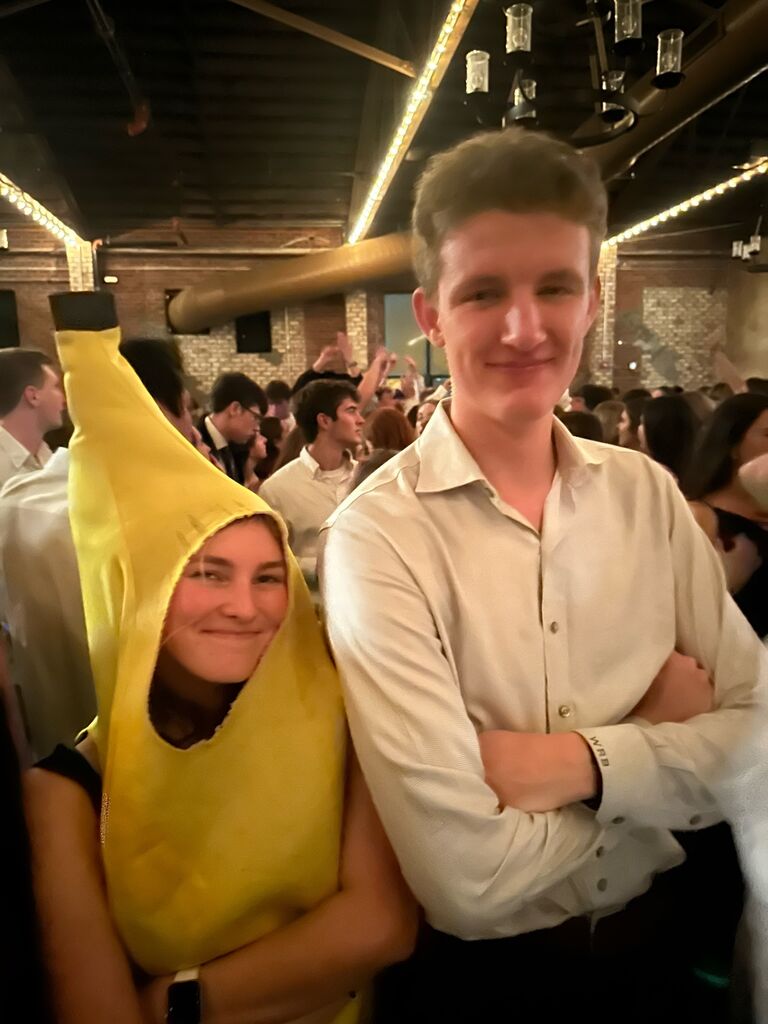 FCA winter formal featuring Will's banana costume