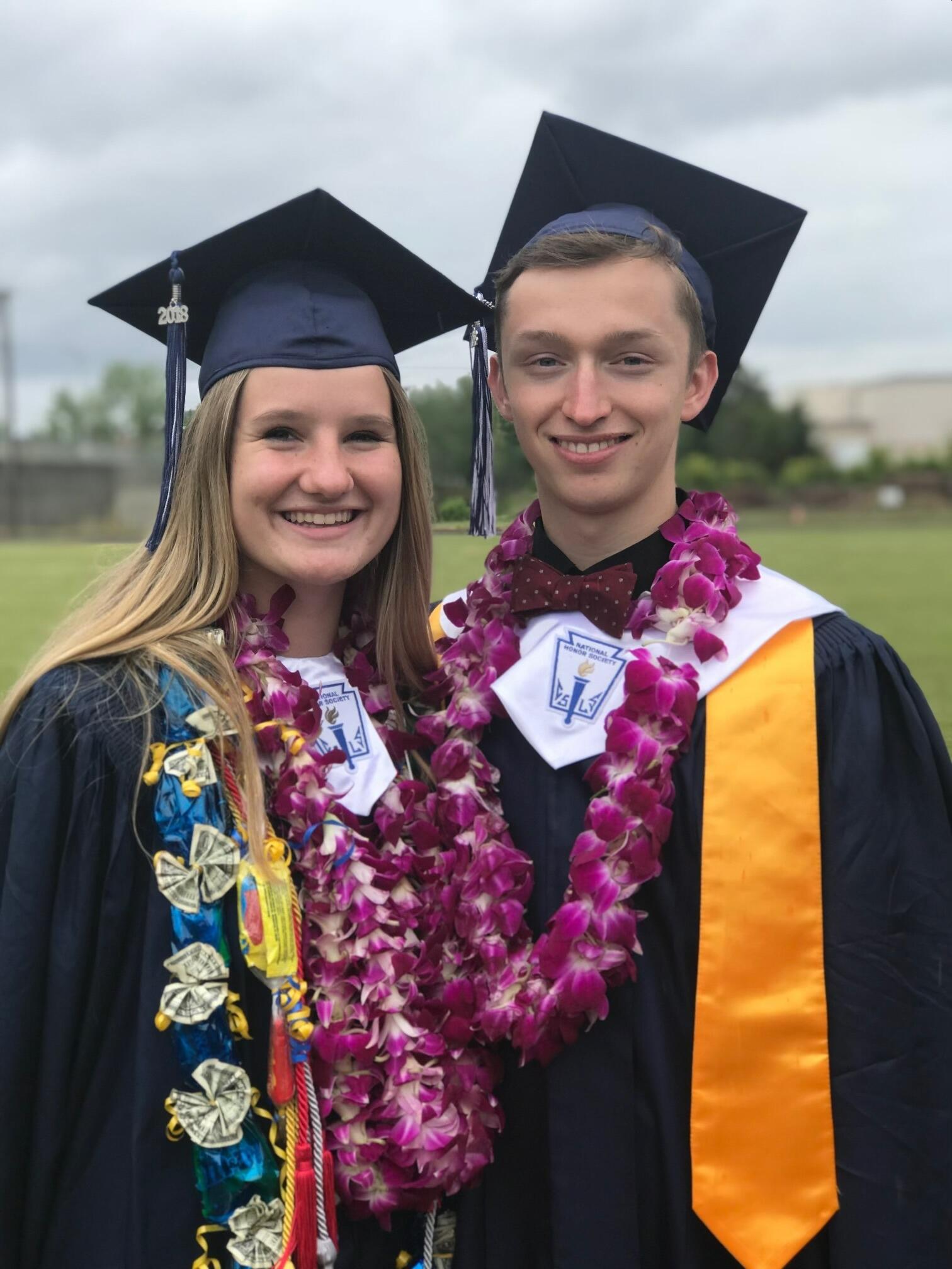 Though we never dated in high school, we were friends who always respected each other. Here’s a snapshot of us at our graduation!