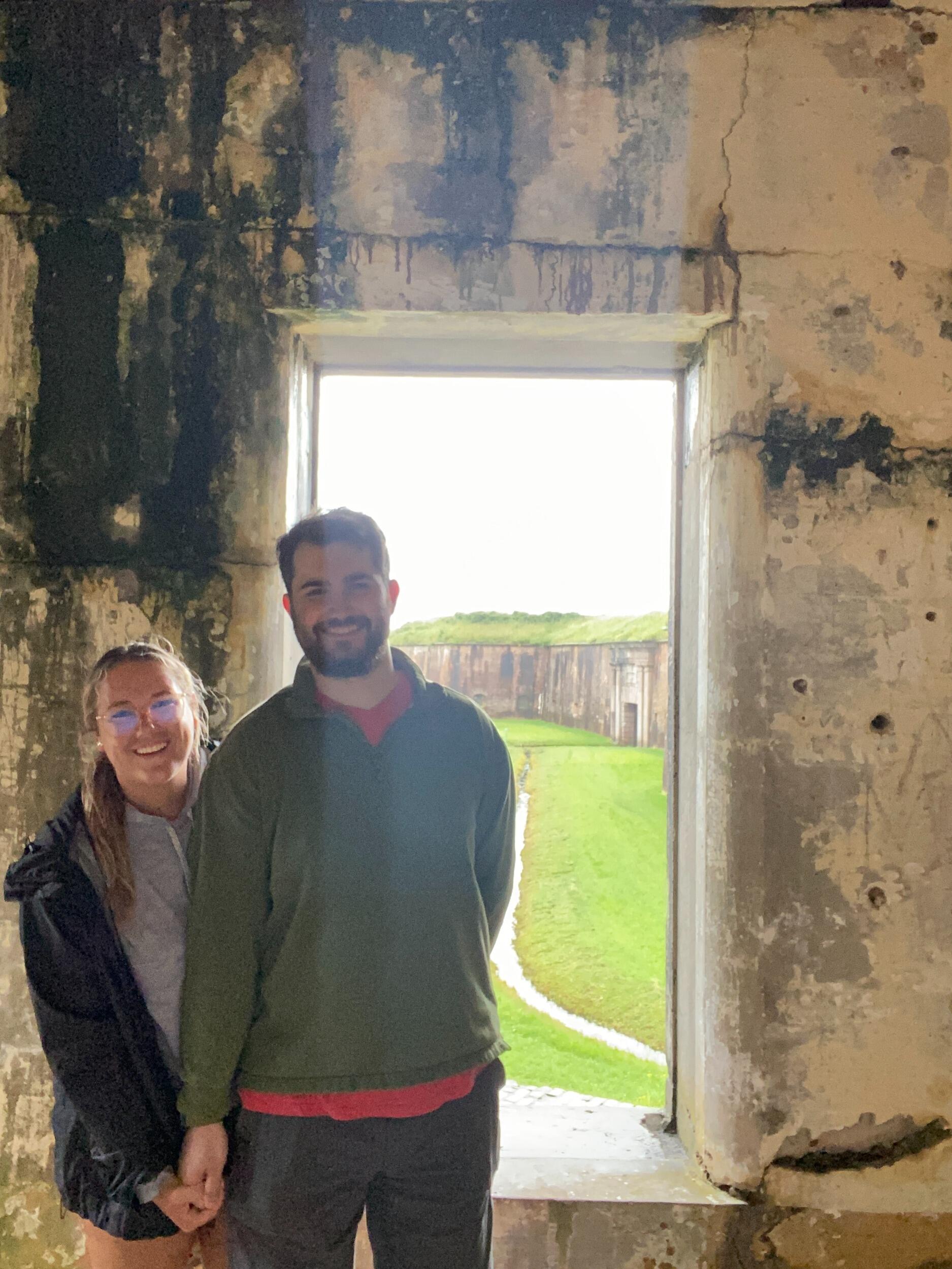 exploring fort morgan on a rainy vacation day 