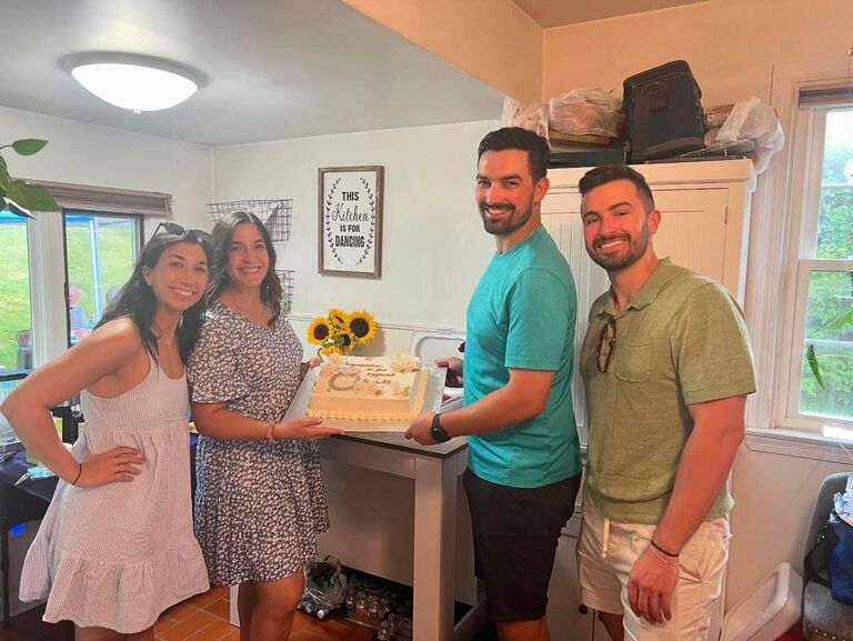 First picture with our Best Woman and Best Man!
