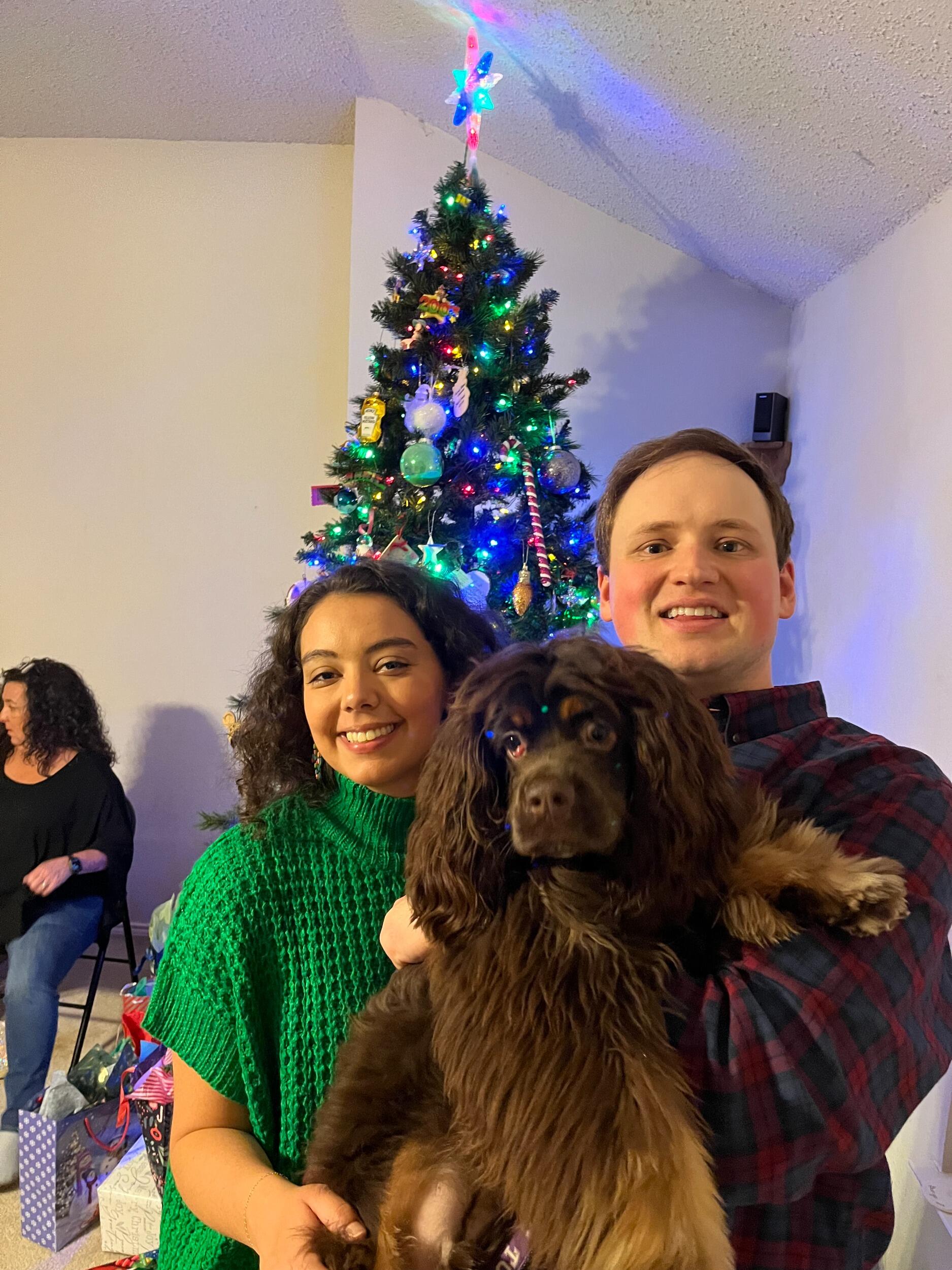 Our first Christmas together, plus Ria's first Christmas with Bear!🎄🐶