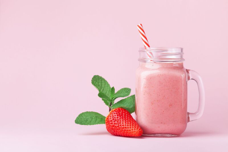 Barbie theme party ideas: strawberry milkshakes