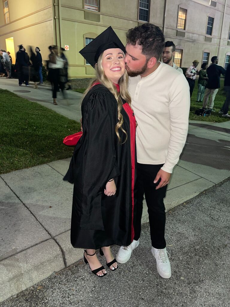 Caleb came to celebrate Brooke as she graduated with her masters. 