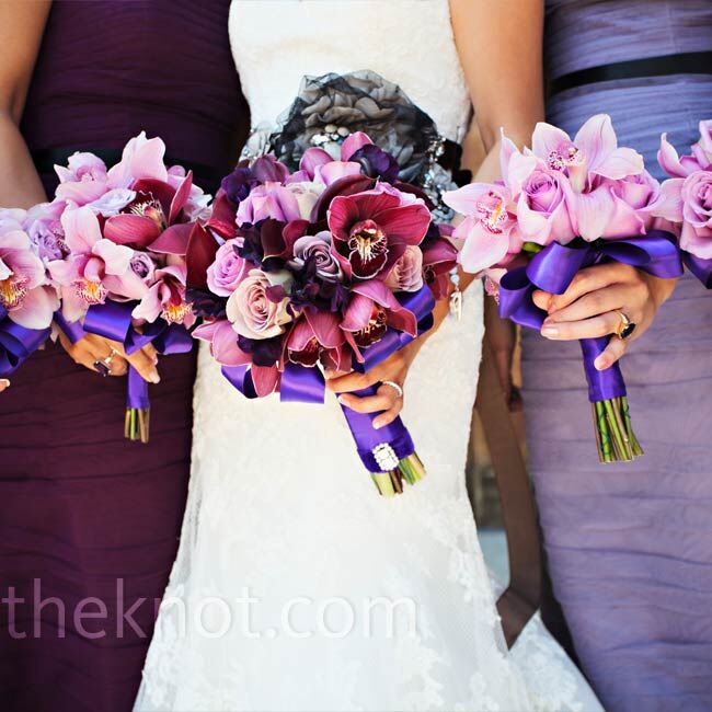 Purple Wedding Bouquets