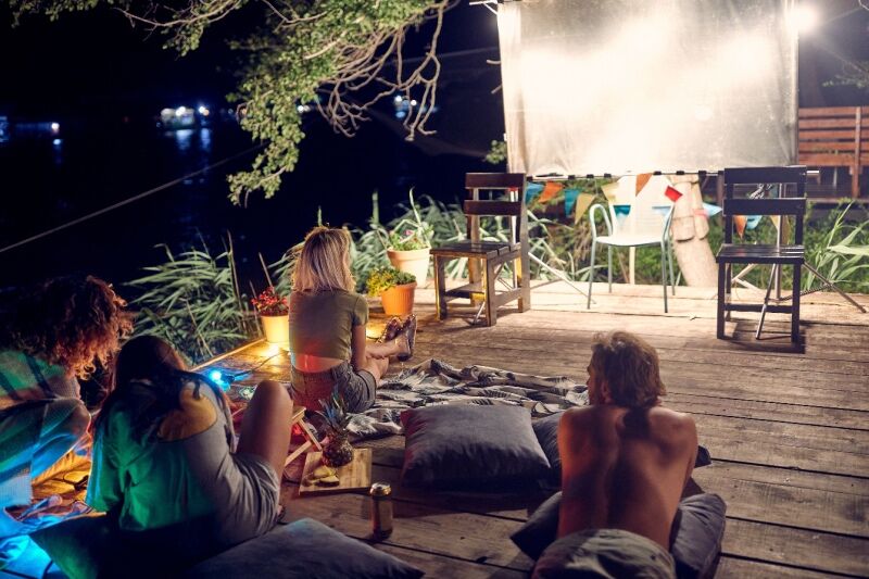 birthday party themes for a Cancer - outdoor movie night