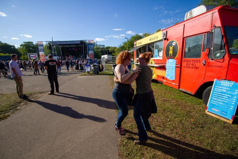 Annie and I dancing up a storm at Octoberfest