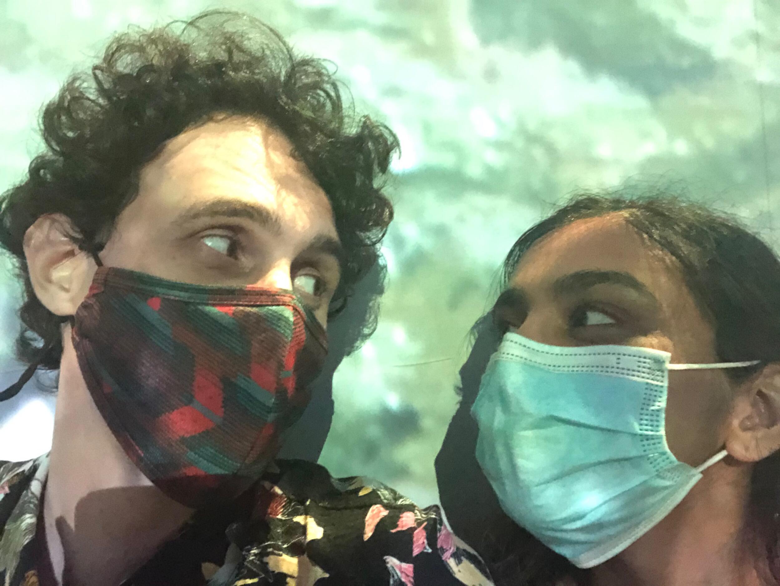 No pandemic will stop us (aka Natasha) from an interactive Van Gogh exhibit. Starry, starry night...