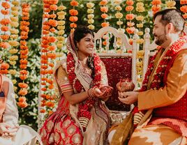 Couple at Hindu wedding