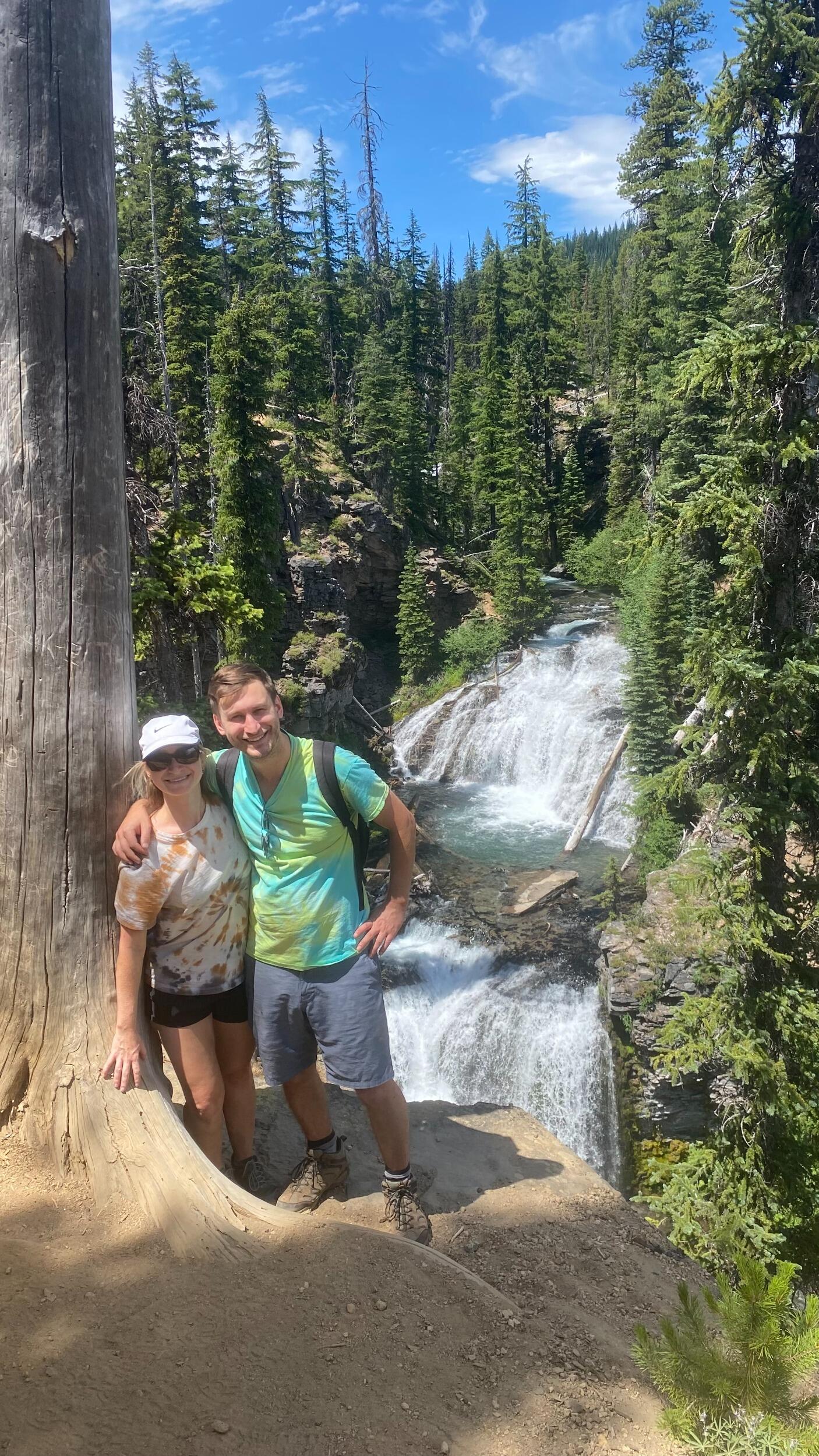 Hiking in Bend Oregon where Sean proposed!