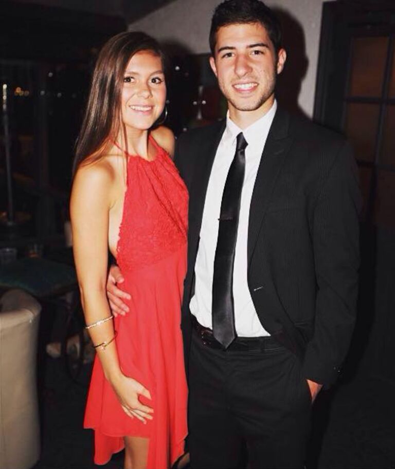 Sydney attended UCLA while Chuck was at the University of Alabama! Distance was rough and tough! Thanks to many (manyy) airline miles from Dan Freed, Chuck and Syd were able to visit each other at school a couple of times a year! Chuck came out for a few of Sydney's Sorority Formals! Here they are at one! 