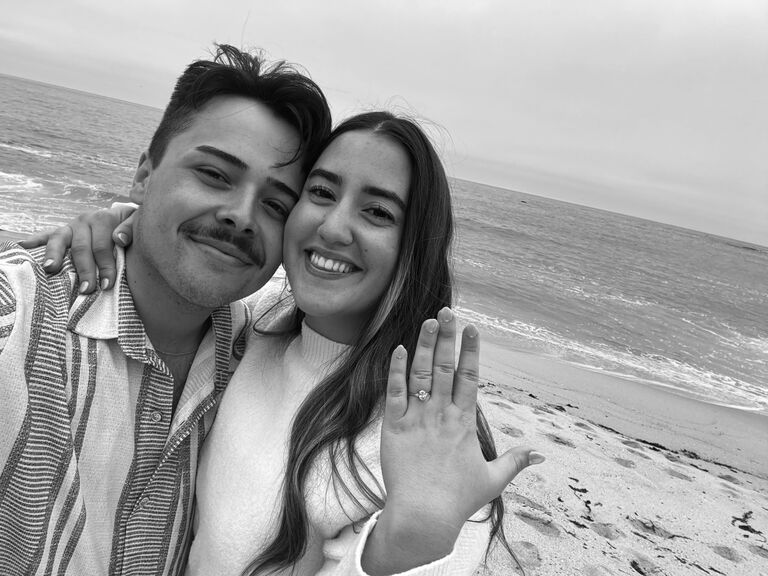 The day we got engaged at Martin's Beach, Half Moon Bay.