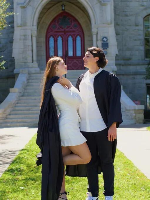 Our graduation! Kaitlyn was receiving her bachelor's degree and Ben was receiving his master's degree.