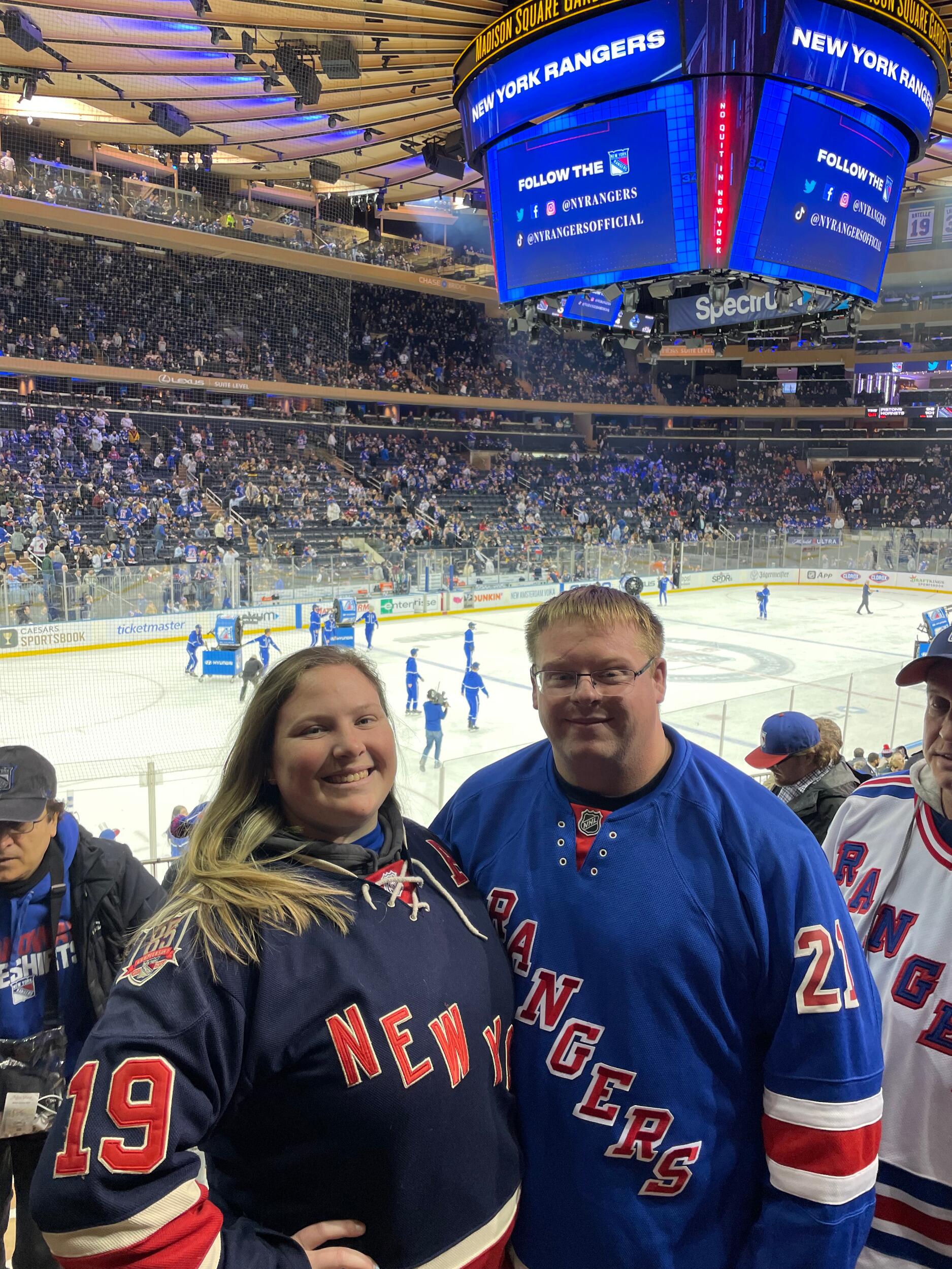 Rangers game at MSG