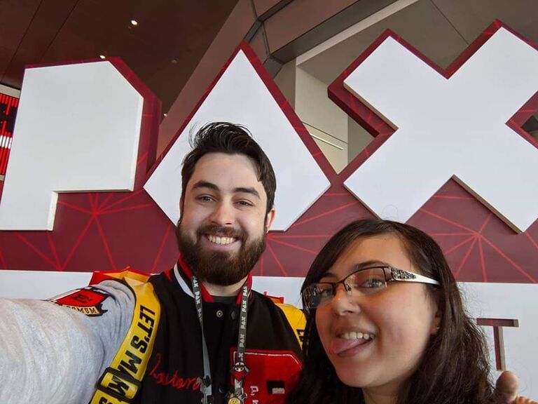The more we got to know each other the more, we realized our interests aligned. Starting to get more serious, Kyle invited Kara along with him to PAX. There we enjoyed all the gamer booths at the multiday convention and explored the Boston area.

Fun Fact: Kara took pictures posing with every statue in and around Boston that she came across, including a horse poster that said Kyle.