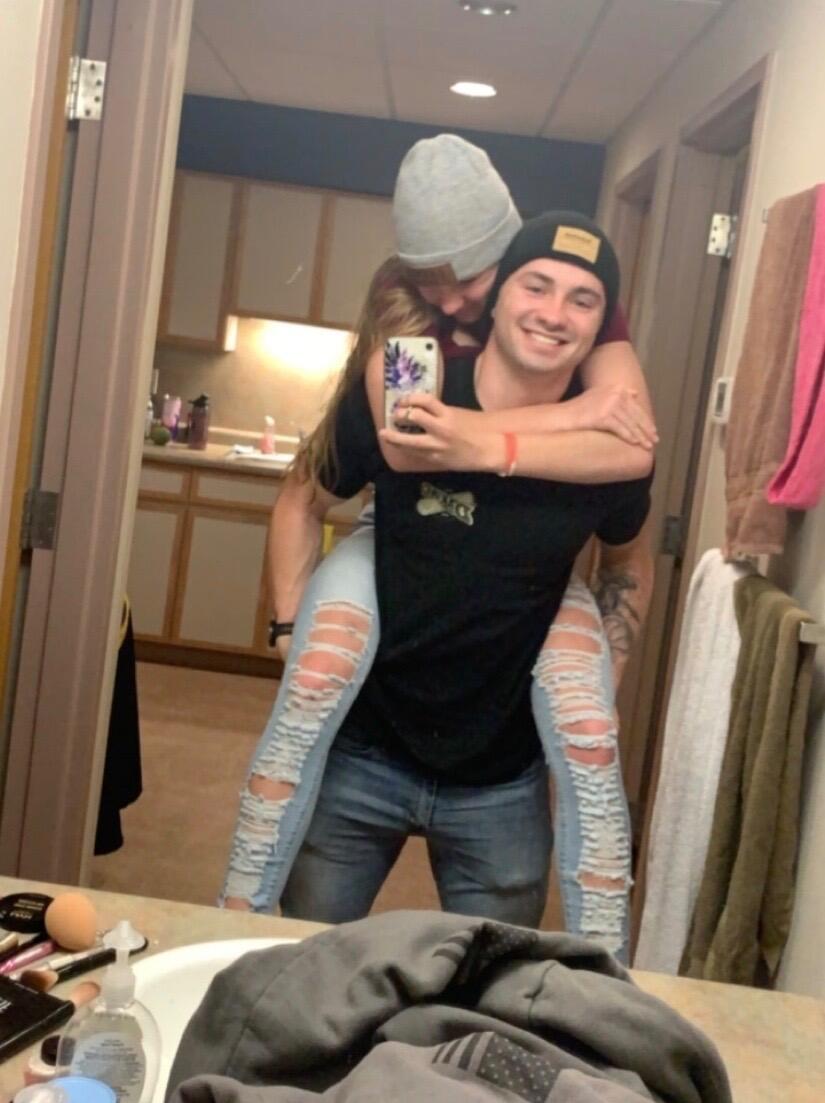 Alyssa and Derick saw each other as much as possible while being stationed in two different states. 