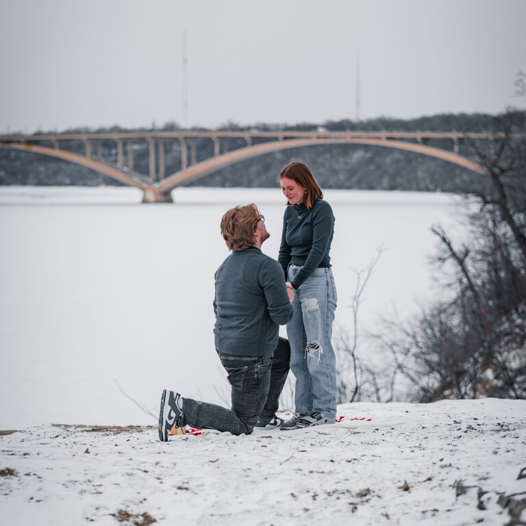 Unbeknownst to Laura, Doyle had been planning his next all-important question for months. Even with the broken foot, he made sure that everything was perfect.