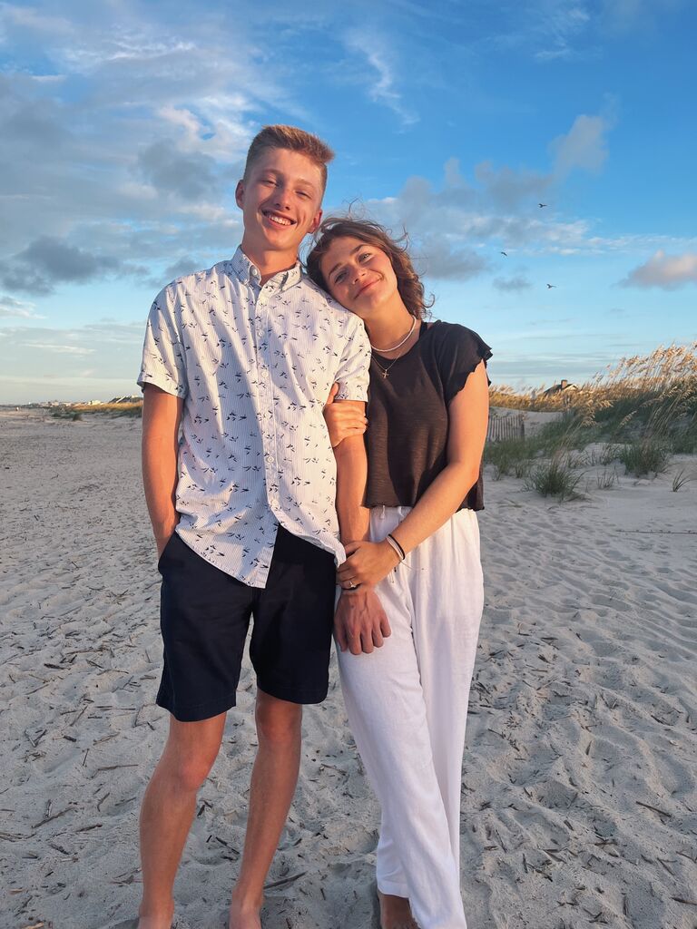 Special engagement photos on the beach during fam vacation!
