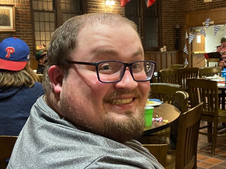 This photo was taken right before Adam and I started dating, during the annual Wartburg Oktoberfest. We were blatantly flirting; everyone in the hall either wondered or asked if we were dating. :)
