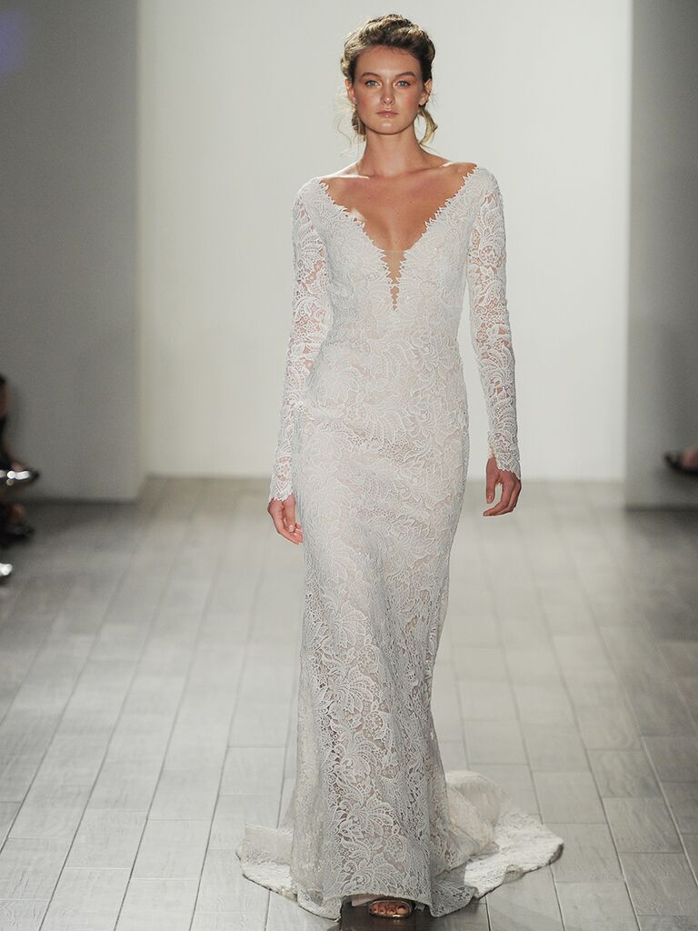 lazaro long sleeve wedding dress