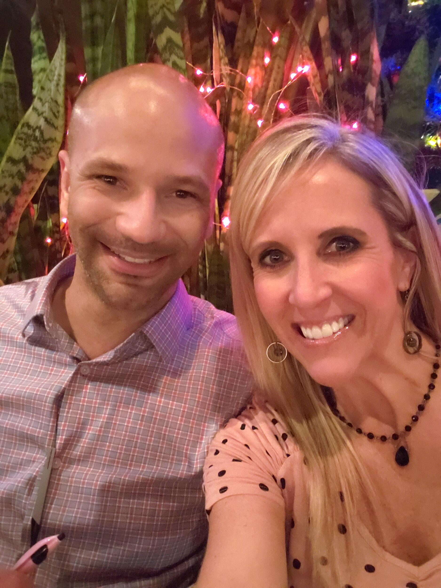 Reconnecting at T'Sharra's birthday happy hour at Cafe Trio