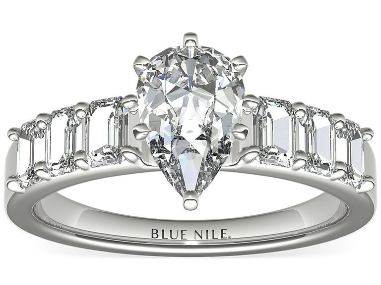 Blue nile pear sale engagement ring