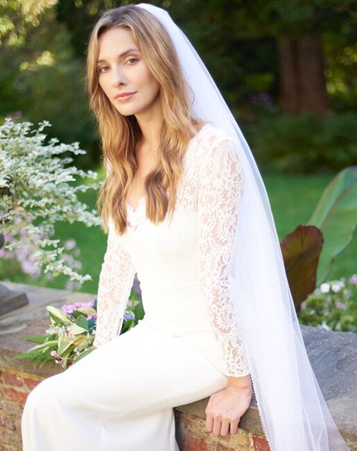 simple ivory veil