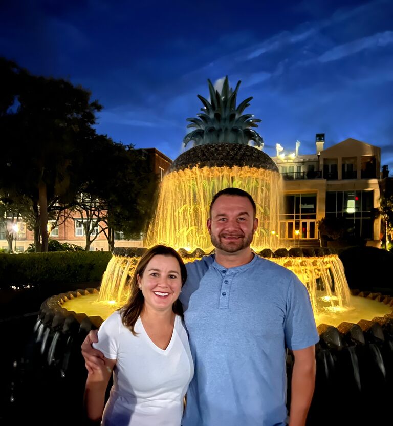 The famous pineapple fountain in Charleston.