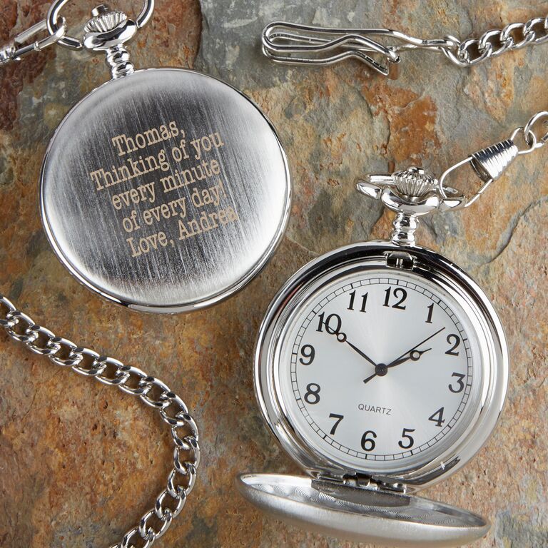 Anniversary Gifts for Him I Anniversary Gift for Husband - Engraved ?To my  Husband? Pocket Watch