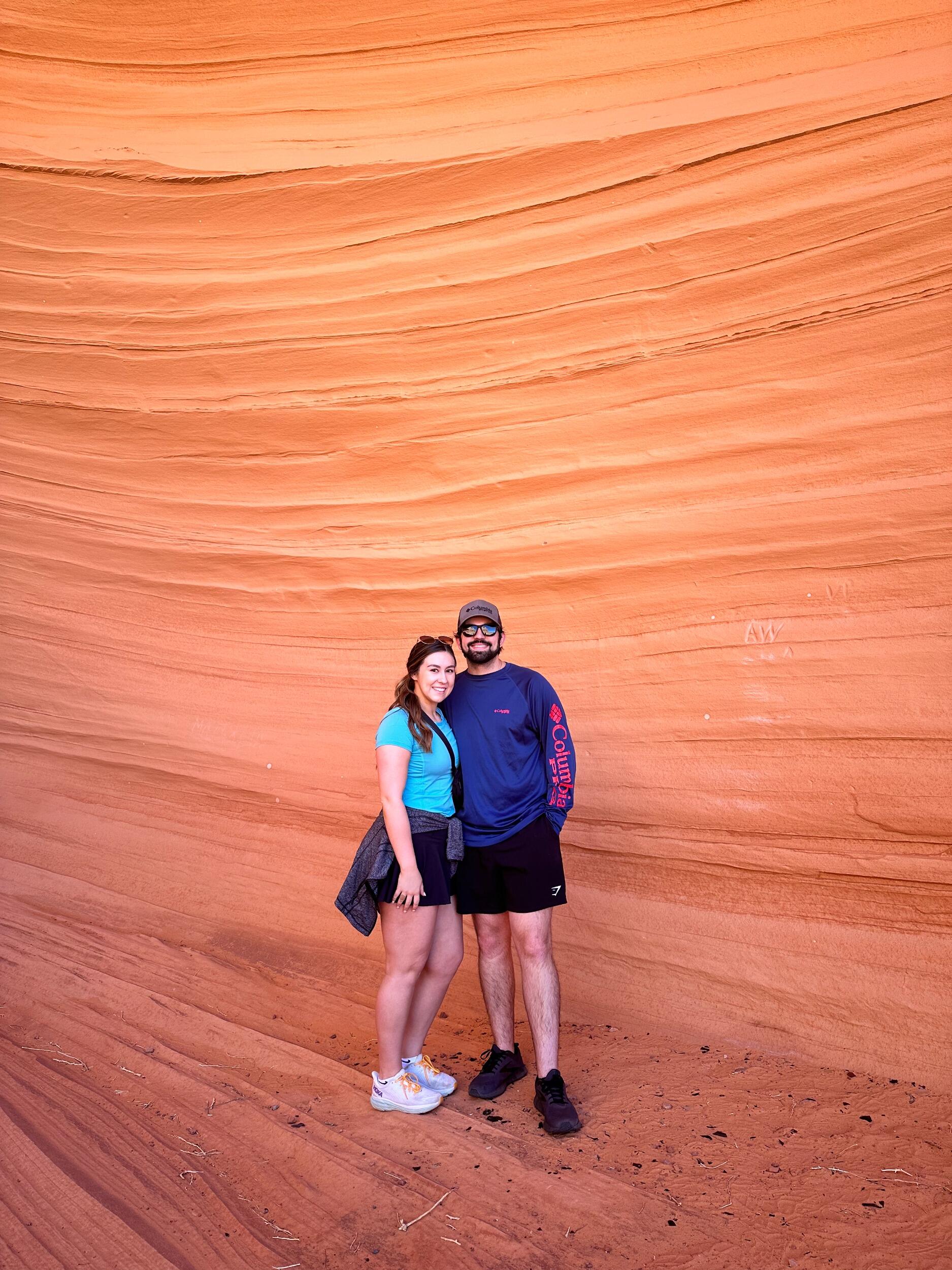 A picture we took a canyon wall in Page, Arizona!
