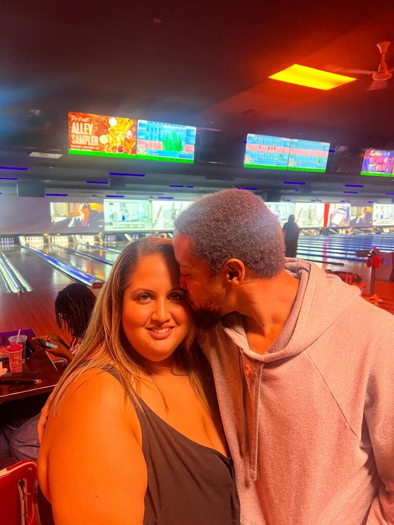 Bowling -- Lola always wins!!