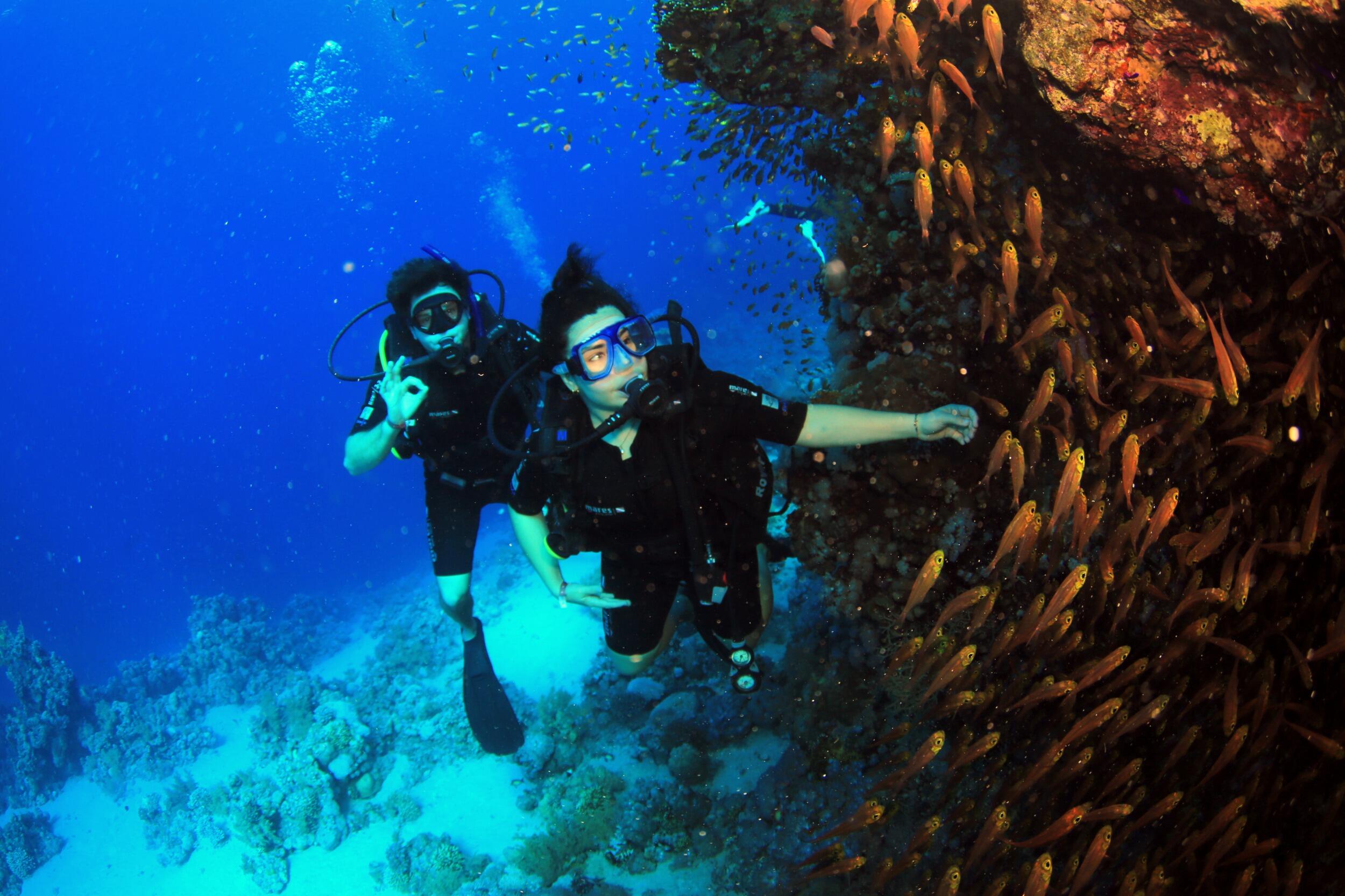 Ocean lovers getting scuba certified in the Red Sea, Egypt