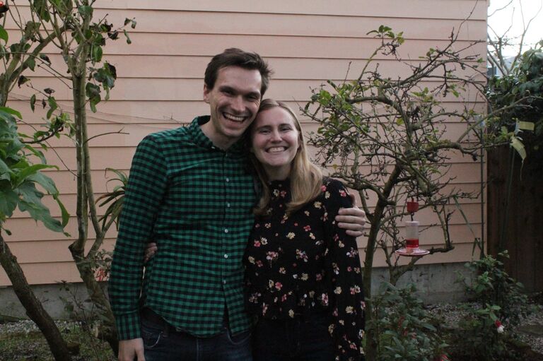 Bridget and John's engagement party in San Francisco