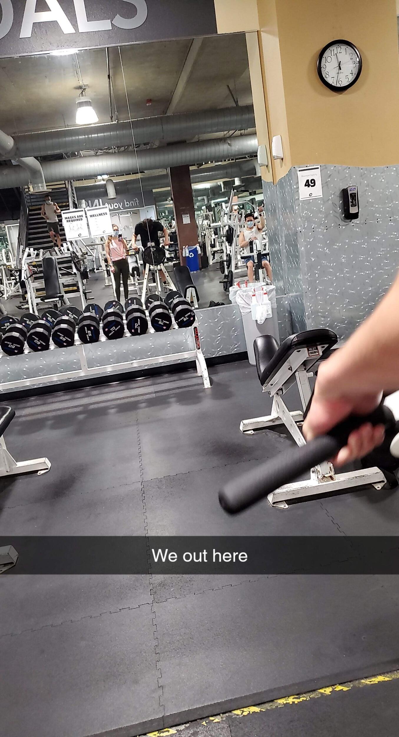 Jake and Amanda are fitness enthusiasts. This was their first time at the gym together!