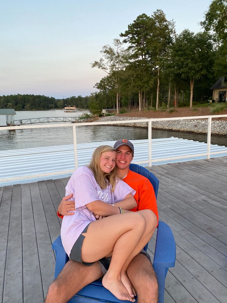 Labor Day 2020. Due to COVID, Drew hadn't started classes in person yet, but Bailey came down with Drew's family to Clemson to spend time at the lake! The first of many lake trips between the two families.