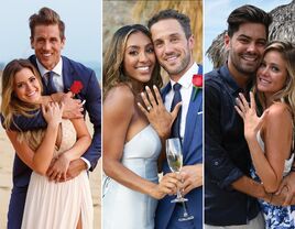 JoJo Fletcher and Jordan Rogers; Tayshia Adams and Zac Clark; Dylan Barbour and Hannah Godwin