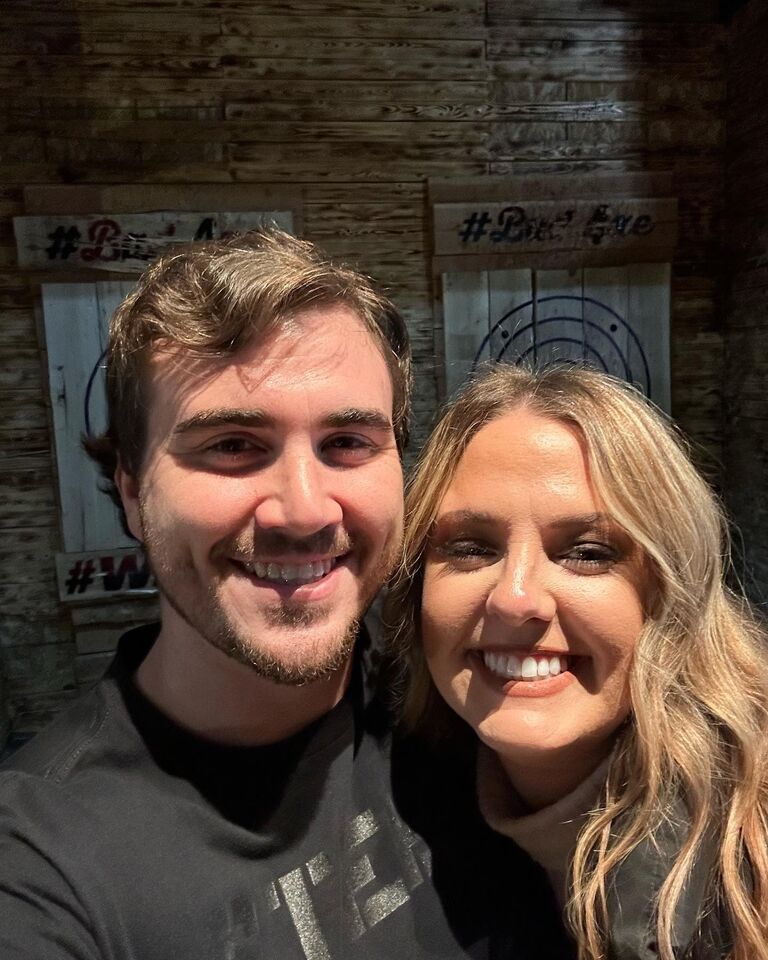 Axe throwing! Our favorite date!