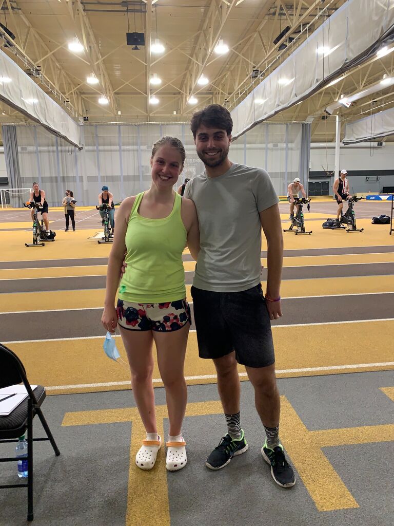 Crushed our first triathlon together. A for EFFORT!