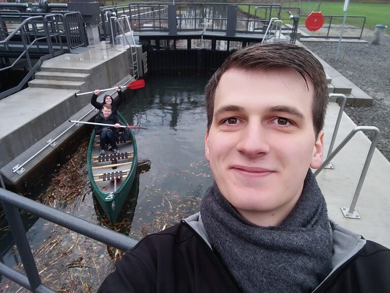 We see each other again for the first time when Kate and her friend Criostóir visit Michael in Germany. The three of us enjoy a paddle together through the Spreewald.