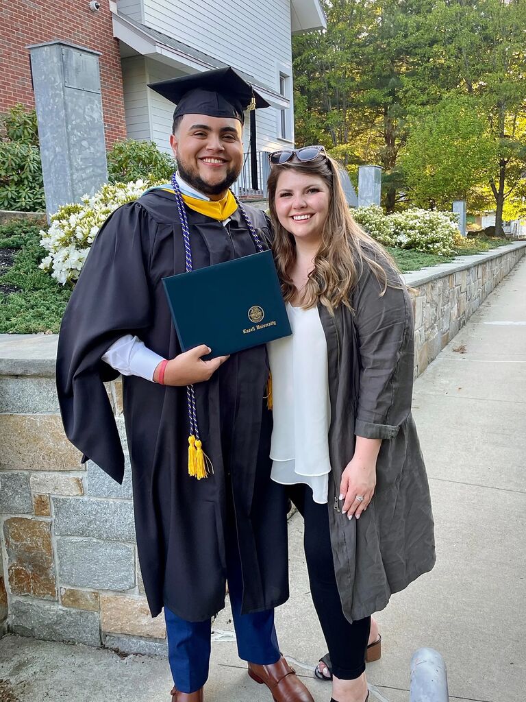 Jose completing his masters degree in Criminal Justice.