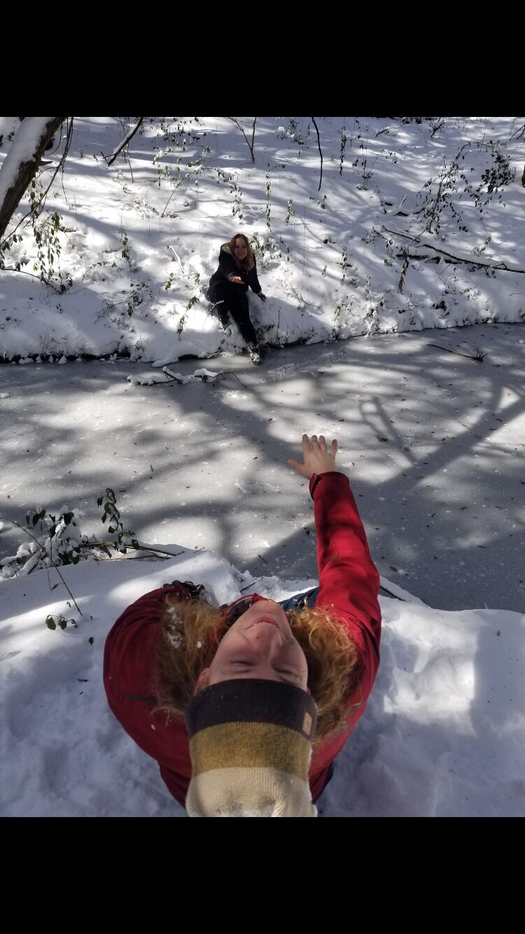 This is the infamous photo that I forced Colin to get, and then literally seconds after this was taken fell into the stream! Fun fact: we had no heating, electricity, or hot water at the time so warming up after was a challenge...