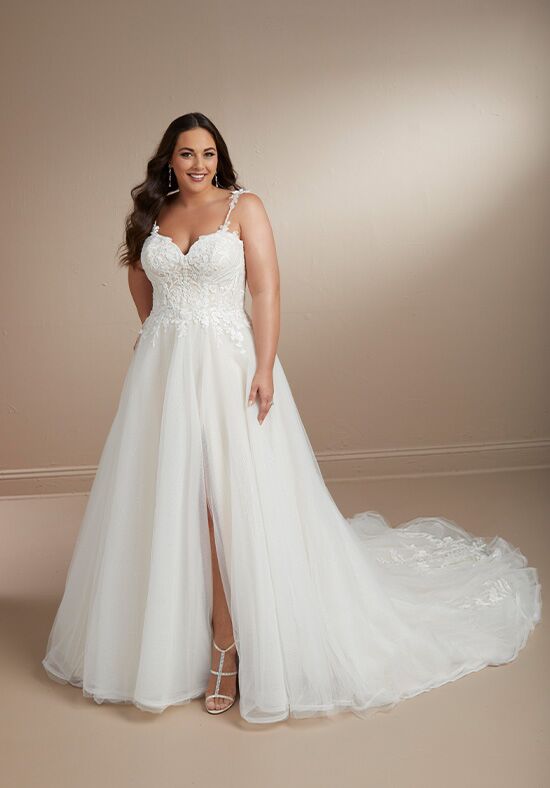 Christina Wu 29431 Two Strap Square Neck Plus Size Bridal Dress