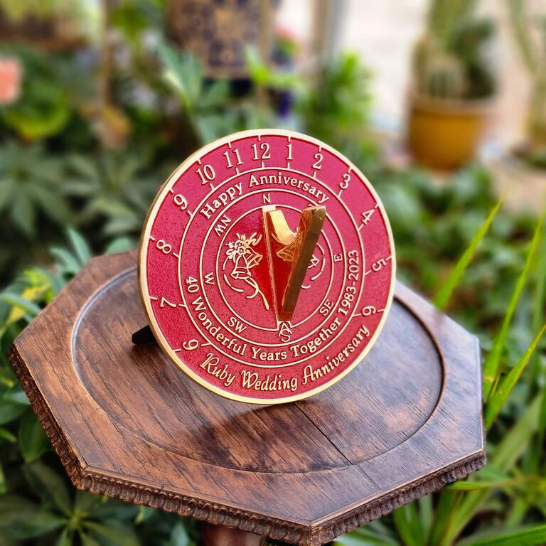 40th anniversary sundial gift idea from Etsy