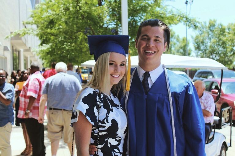 Grantham's high school graduation