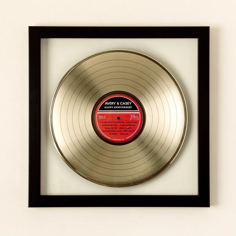 Personalized gold LP record