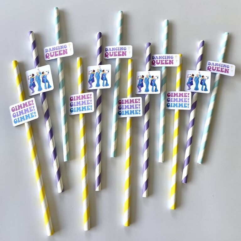 Mamma Mia Paper Straws from PeppedParties for your bach party