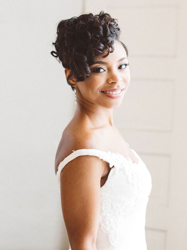 Short Curly Wedding Hairstyles