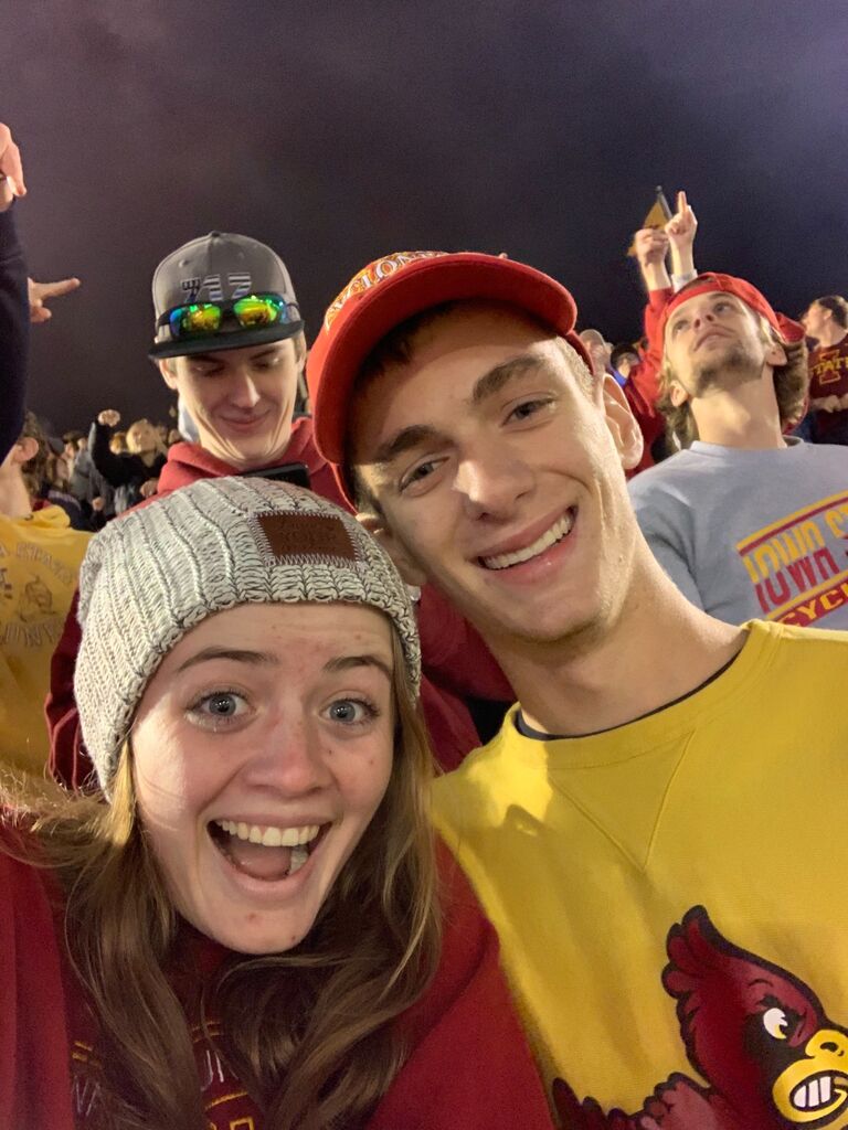 Visiting Austin at an Iowa State University football game!