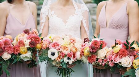 Rustic Peach & Pink Charlottesville Virginia Farm Wedding